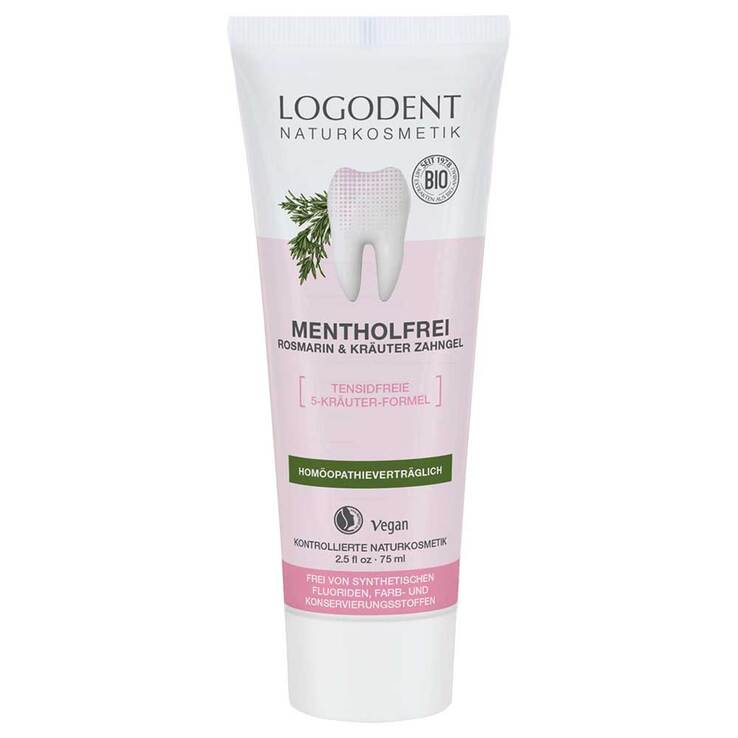 Logodent mentholfrei Rosmarin & Kräuter Zahngel, 75 ml