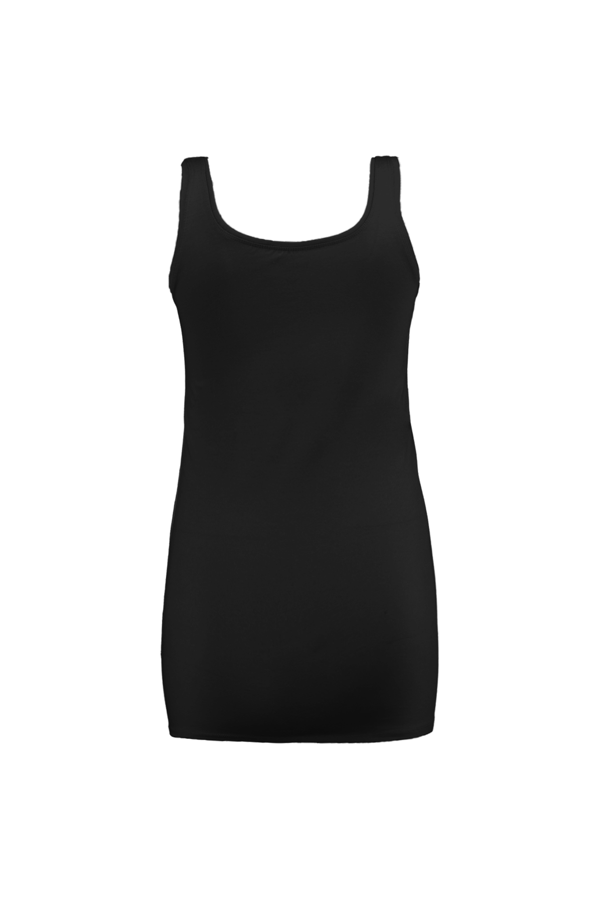 Katoenen singlet Zwart