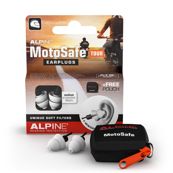 Alpine - Bouchons d'oreilles MotoSafe® Tour Blanc / Noir