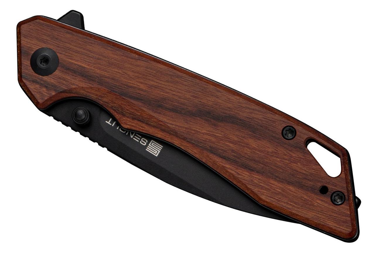 SENCUT Stratex S25055-3 PVD 9Cr18MoV, Guibourtia Wood, zakmes