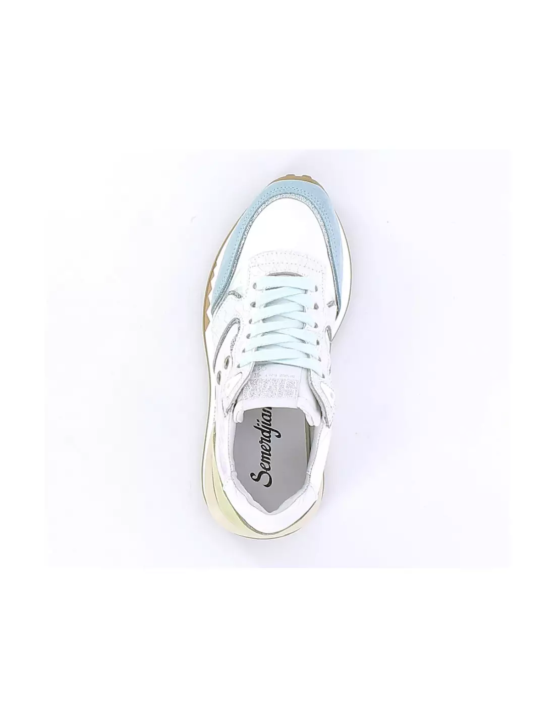 SMR - SEMERDJIAN 7447 - Baskets blanccieljaune