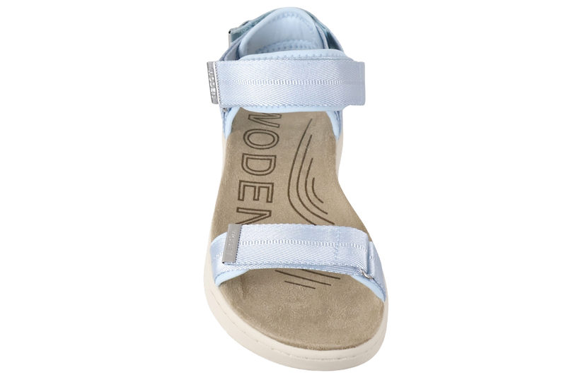 WODEN LINE MOONSTONE SANDAL I LYSEBLÅT TEKSTIL