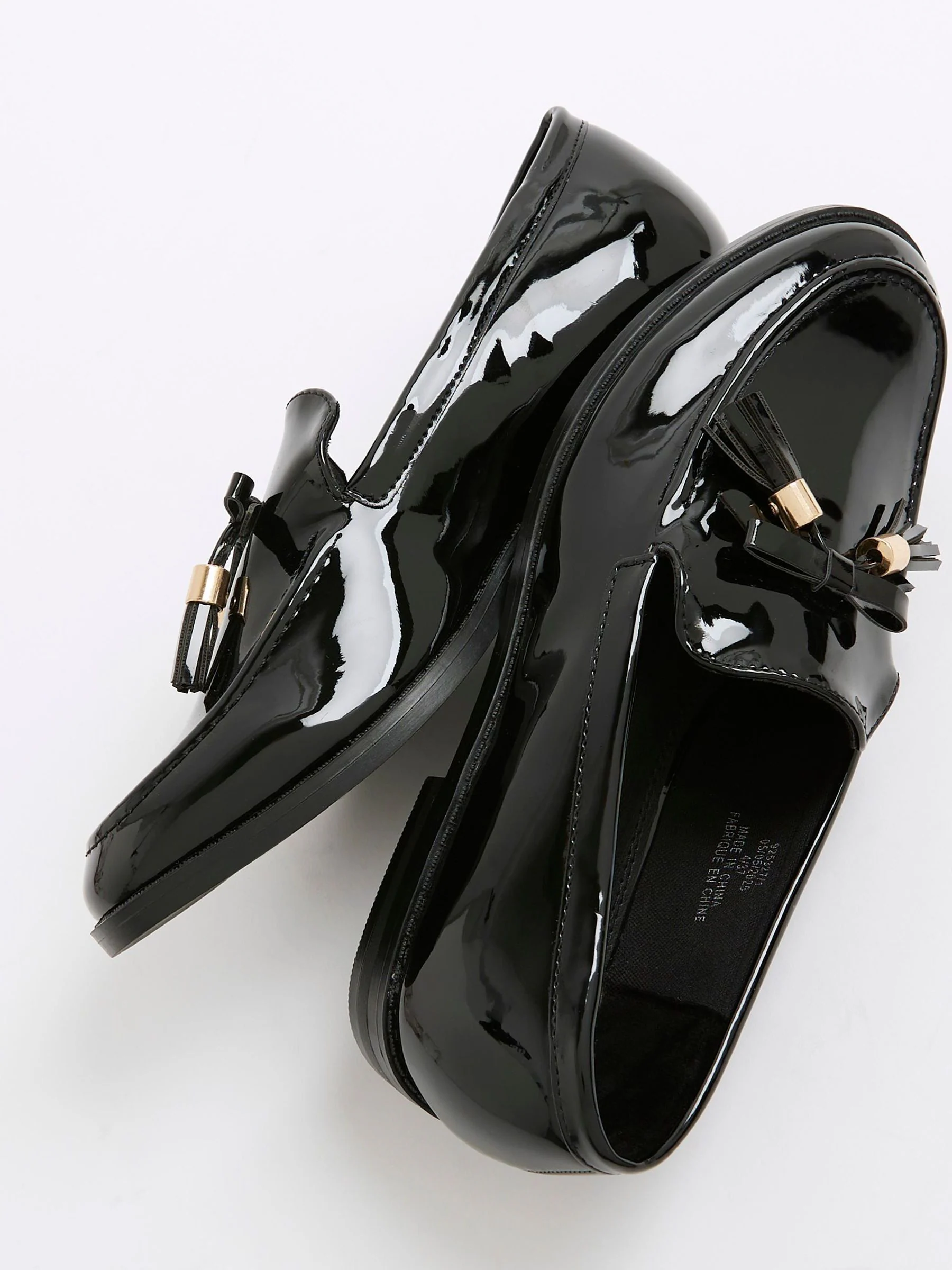 River Island Patent Tassel Loafers
