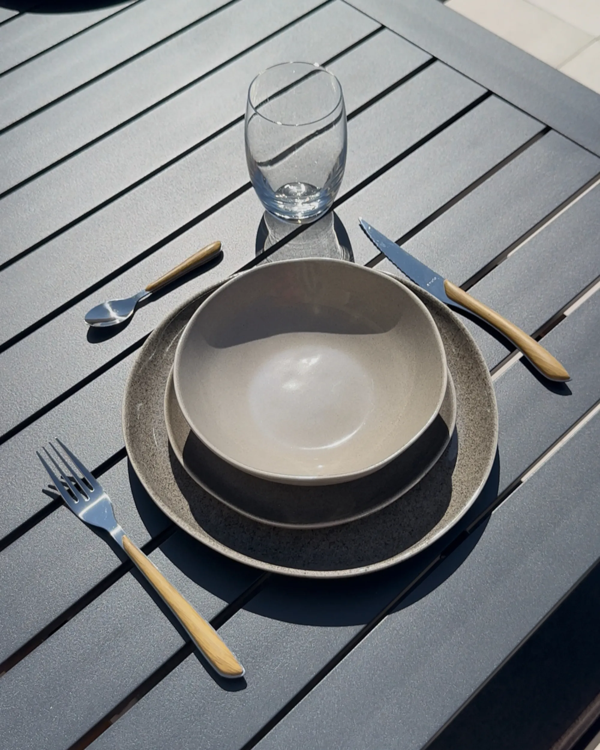 Set van 8 dessertborden COSTMARY Steengoed Grijs