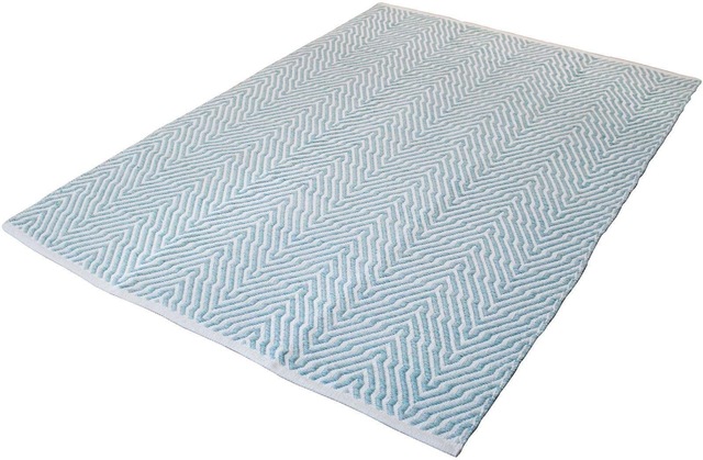 calo-deluxe Teppich »Luba 433« rechteckig 7 mm Höhe reine Baumwolle, handgewebt, Wohnzimmer, Kinderzimmer