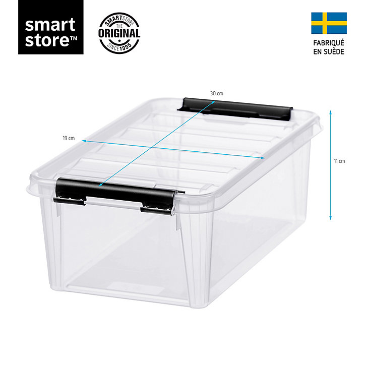 Boîte de rangement 3,6L SmartStore Classic 5 Orthex P. 30 cm transparent