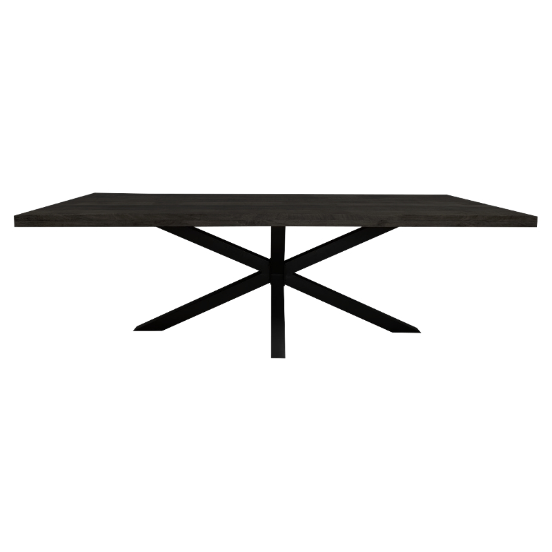 Eettafel Maas zwart rechthoek Maat 200
