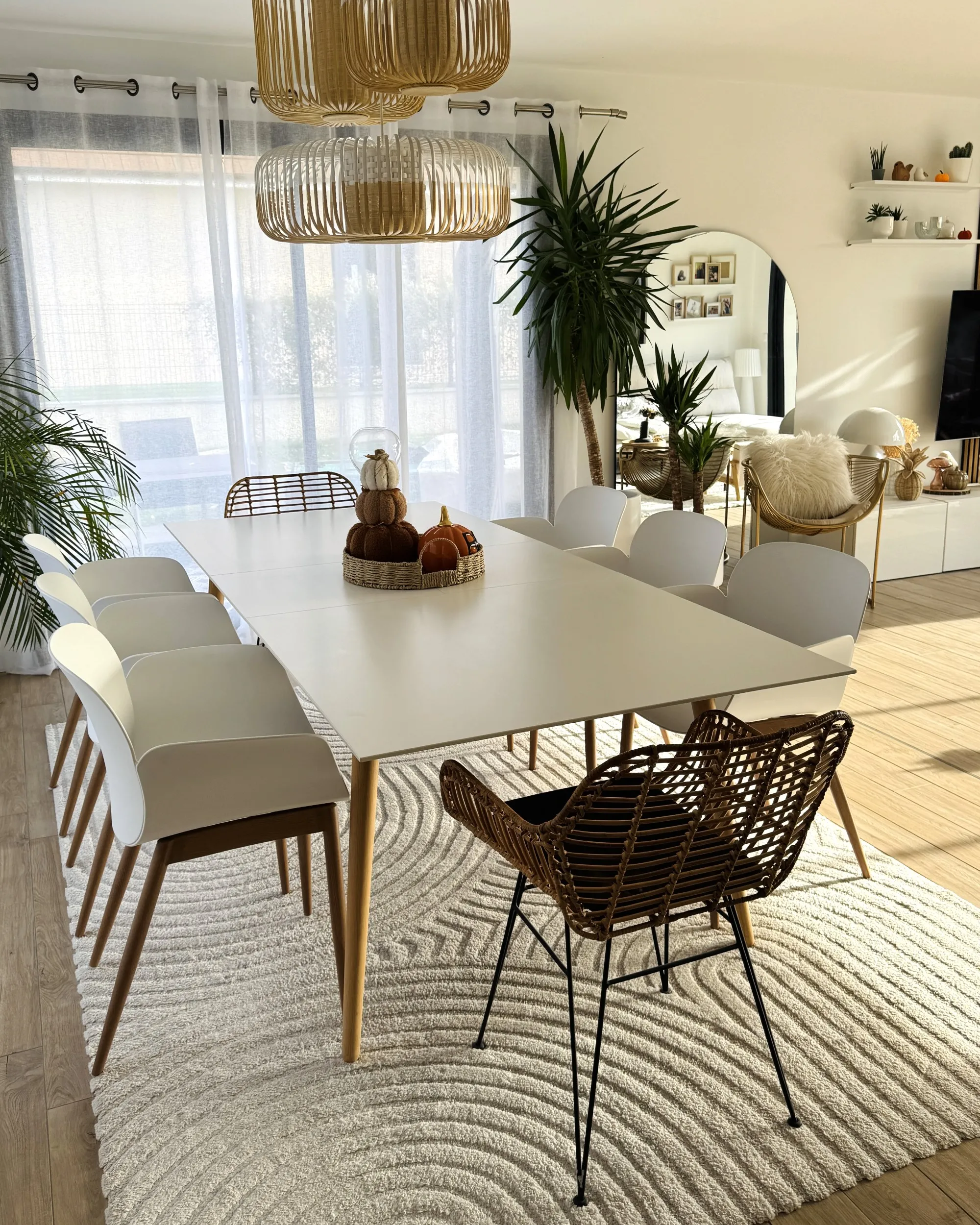 Set van 2 eetkamerstoelen ABILENE Wit