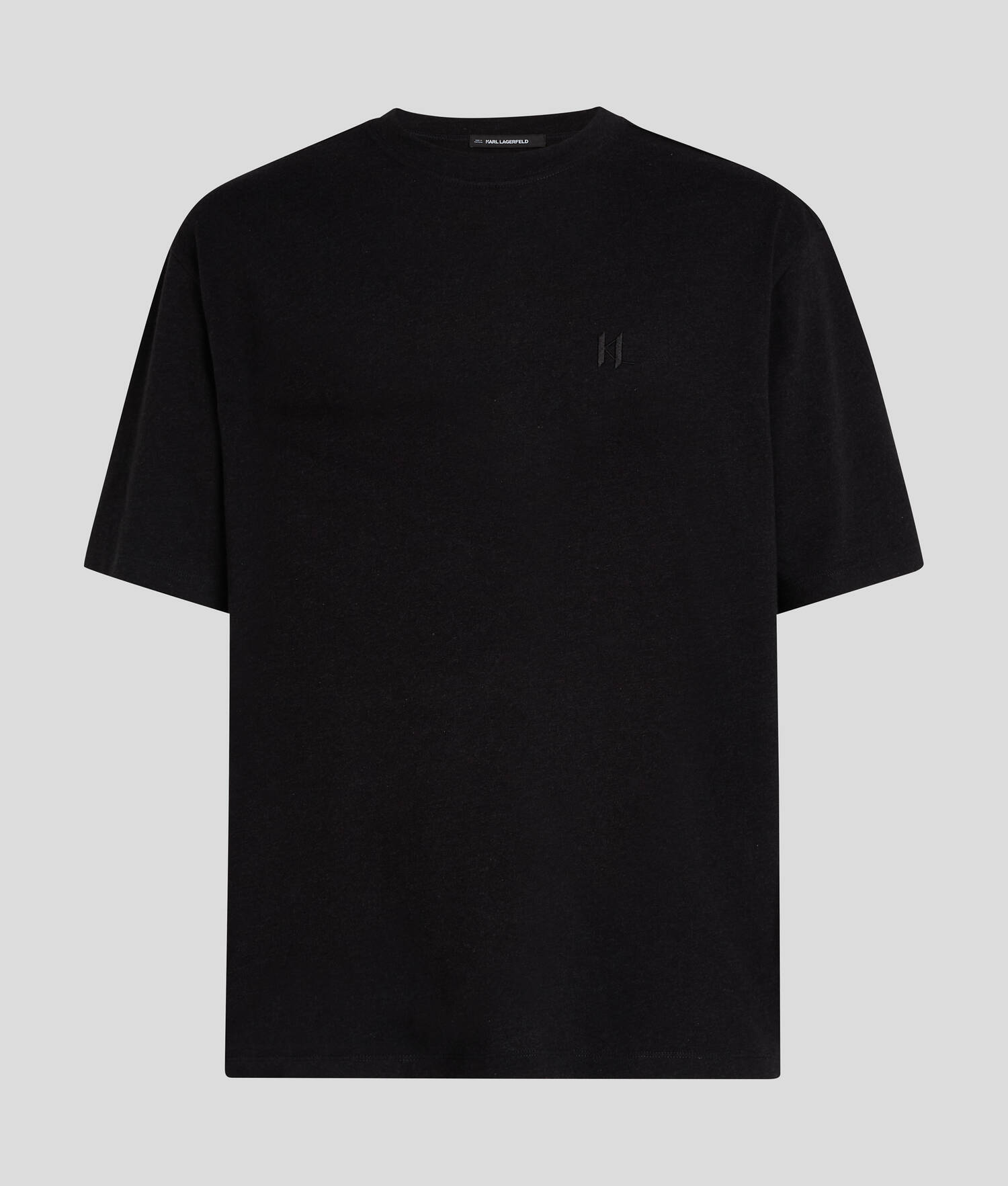 T-SHIRT EN LAINE MÉLANGÉE KL MONOGRAM
