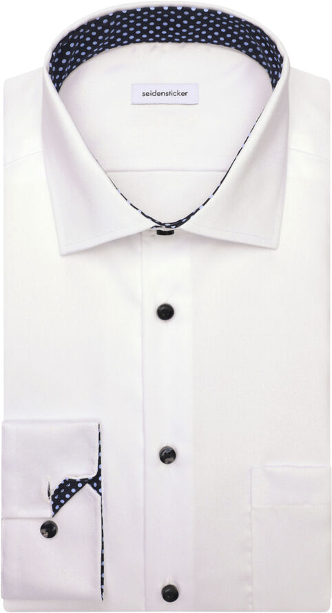 Seidensticker Business Shirt Regular Long sleeve Kent-Collar Uni White