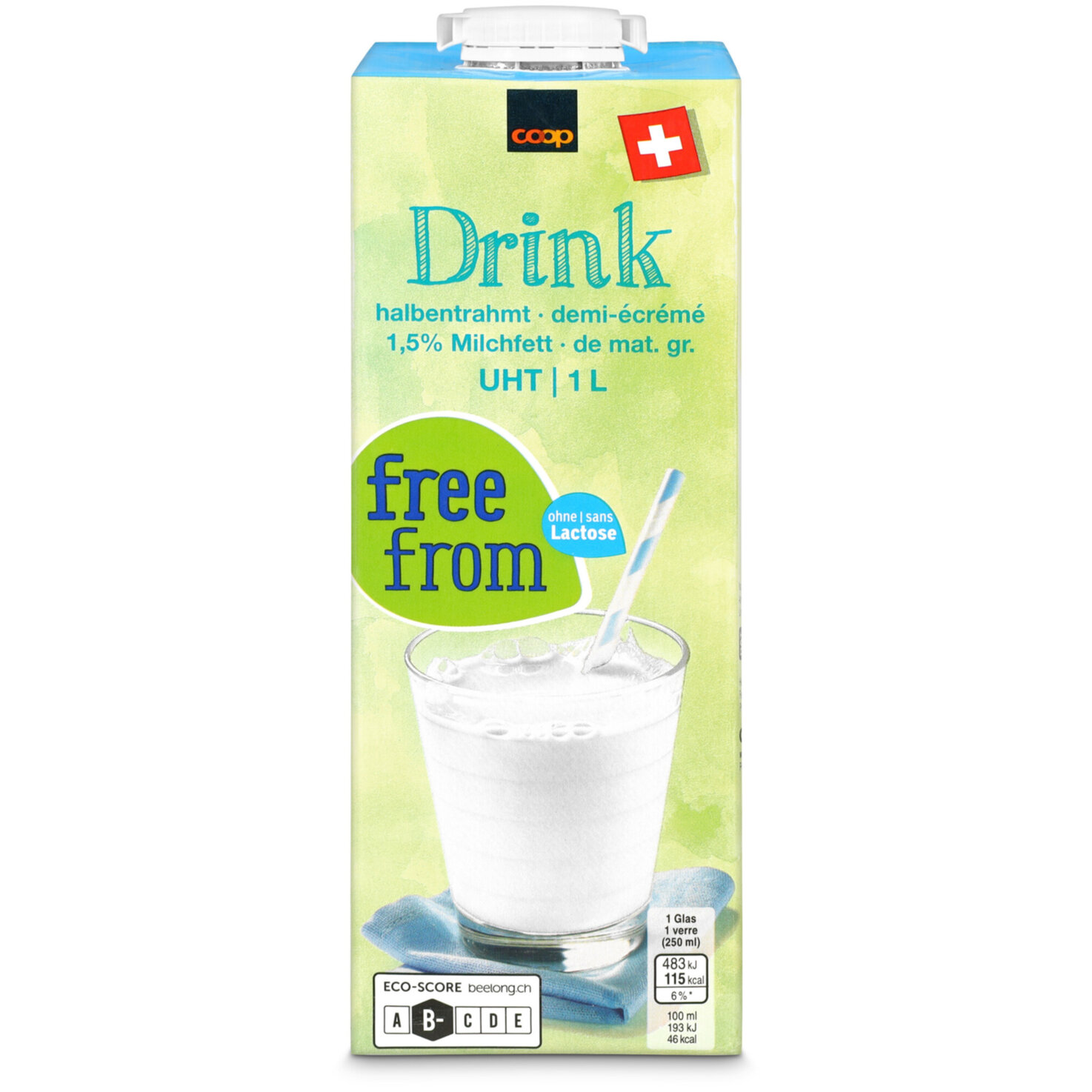 Free From Milch Drink 1,5% Milchfett UHT lactosefrei -
