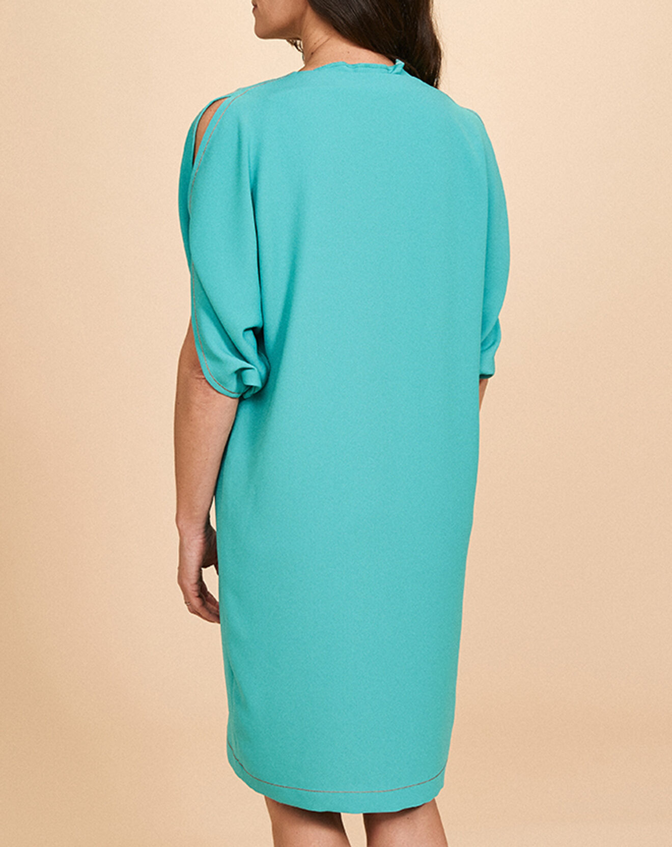 Devernois Robe Rilua droite kimono turquoise amazoni