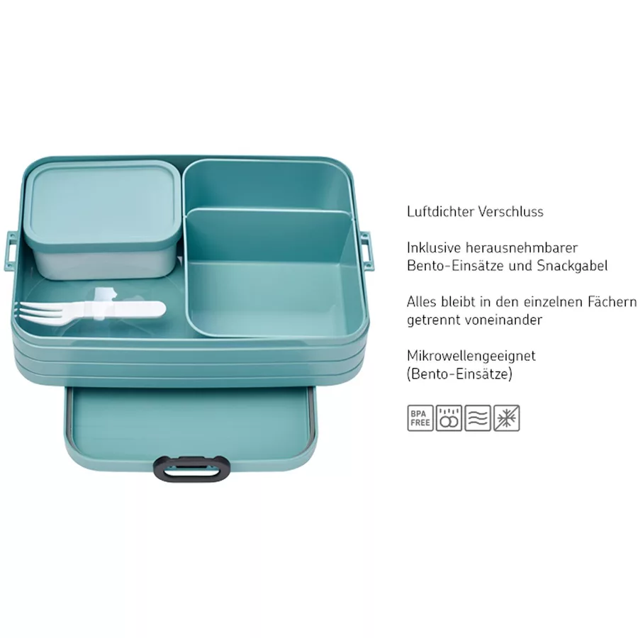 Mepal Lunchpot + Bento Lunchbox Large Ellipse + TAB 2er Set weiß