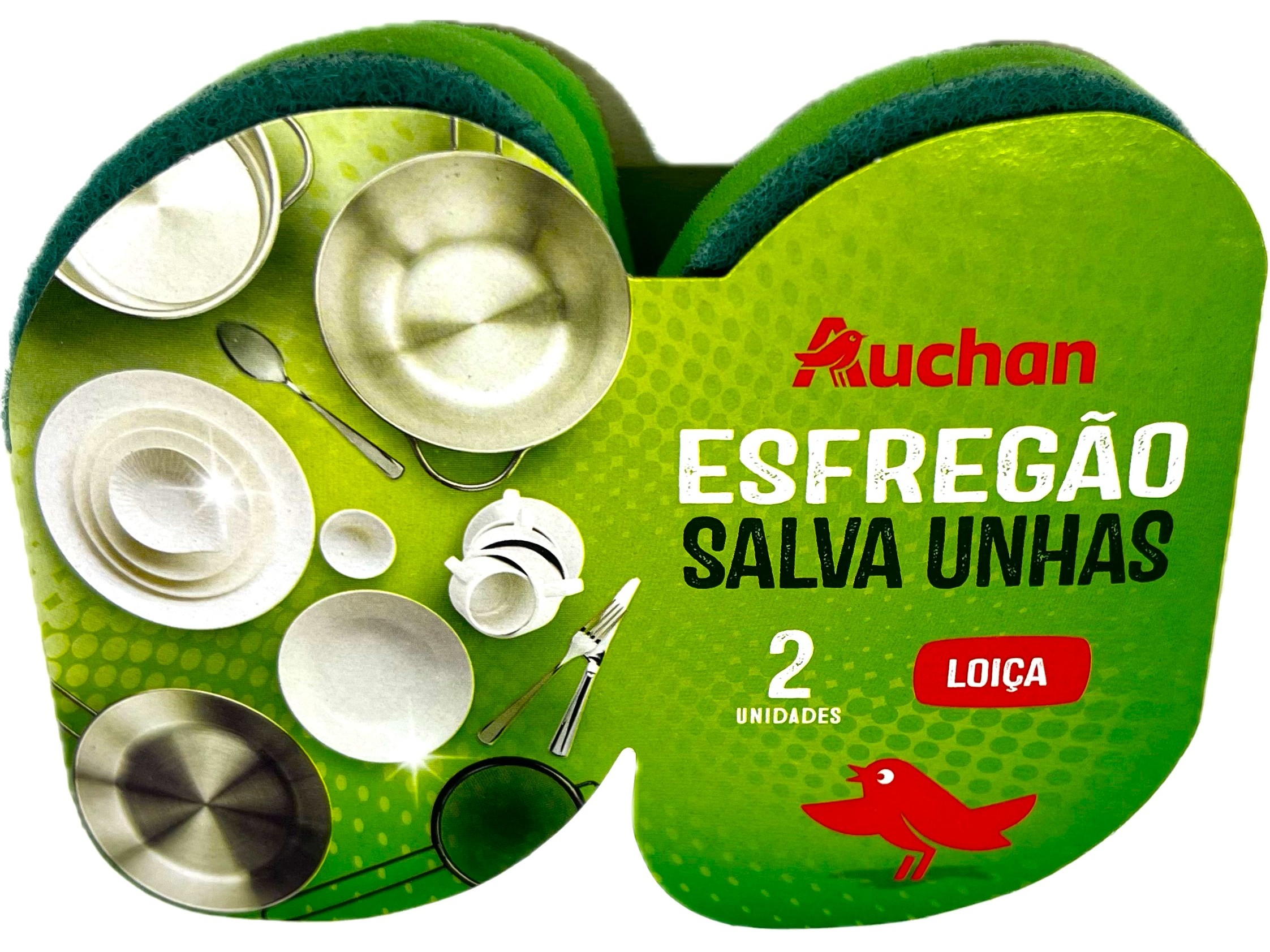 ESFREGÃO SALVA UNHAS AUCHAN LOIÇA 2UN