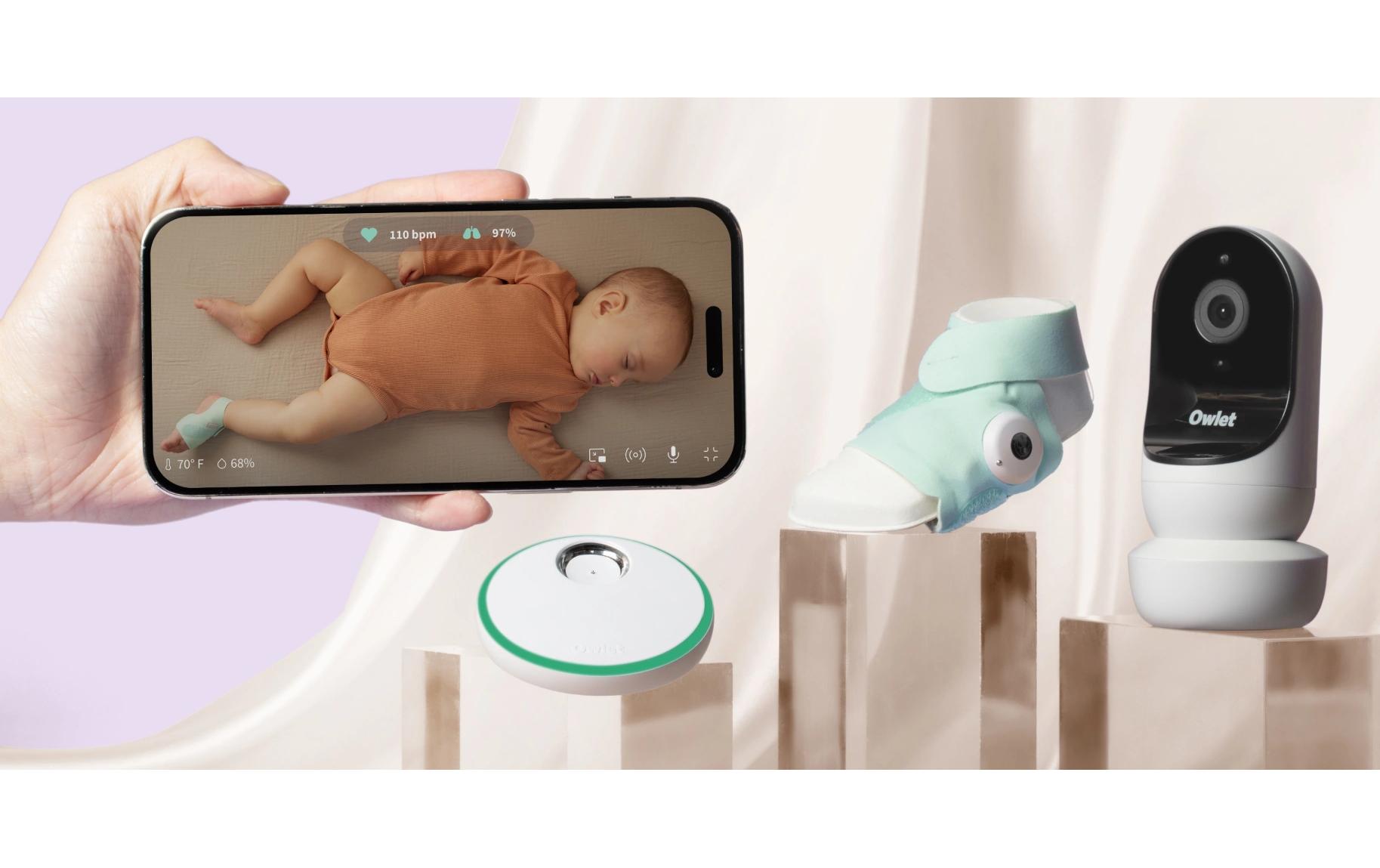 Babyphone Dream Sock + Cam 2 Bundle Mintgrün<br>Medizinisch geprüftes Babyphone mit Kamera