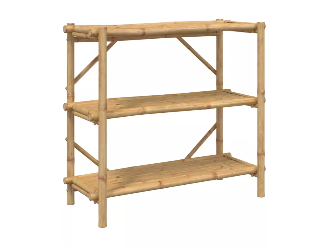 Étagère à 3 niveaux 100x40x90 cm bambou