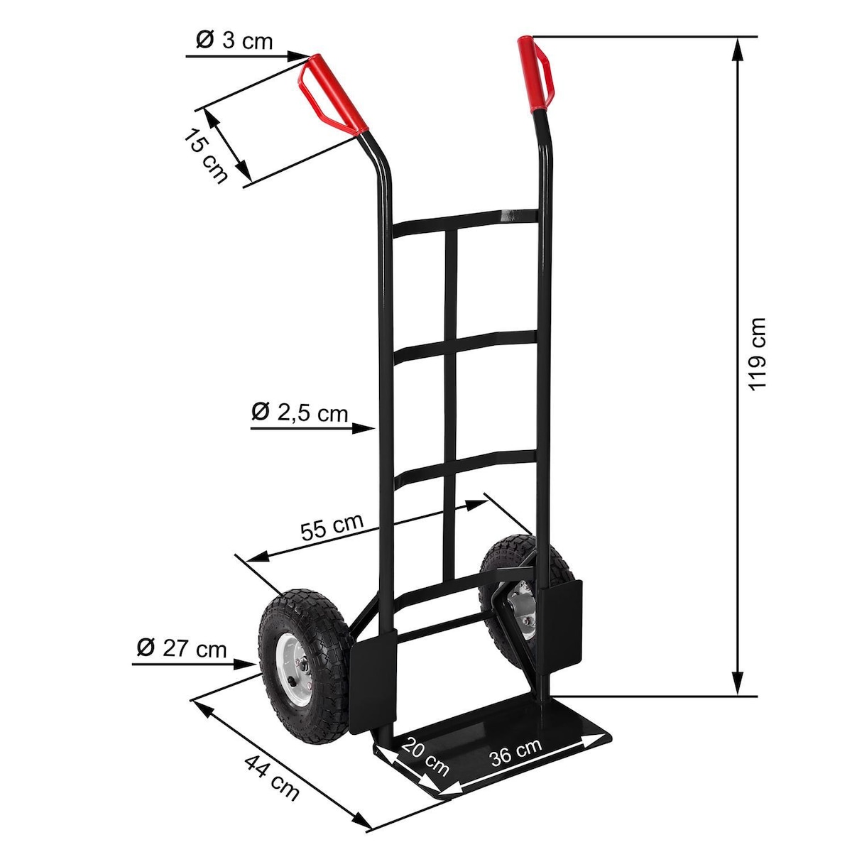 Tralle max 200 kg - svart