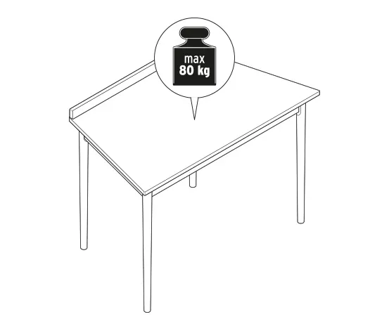 Schreibtisch in Trapezform