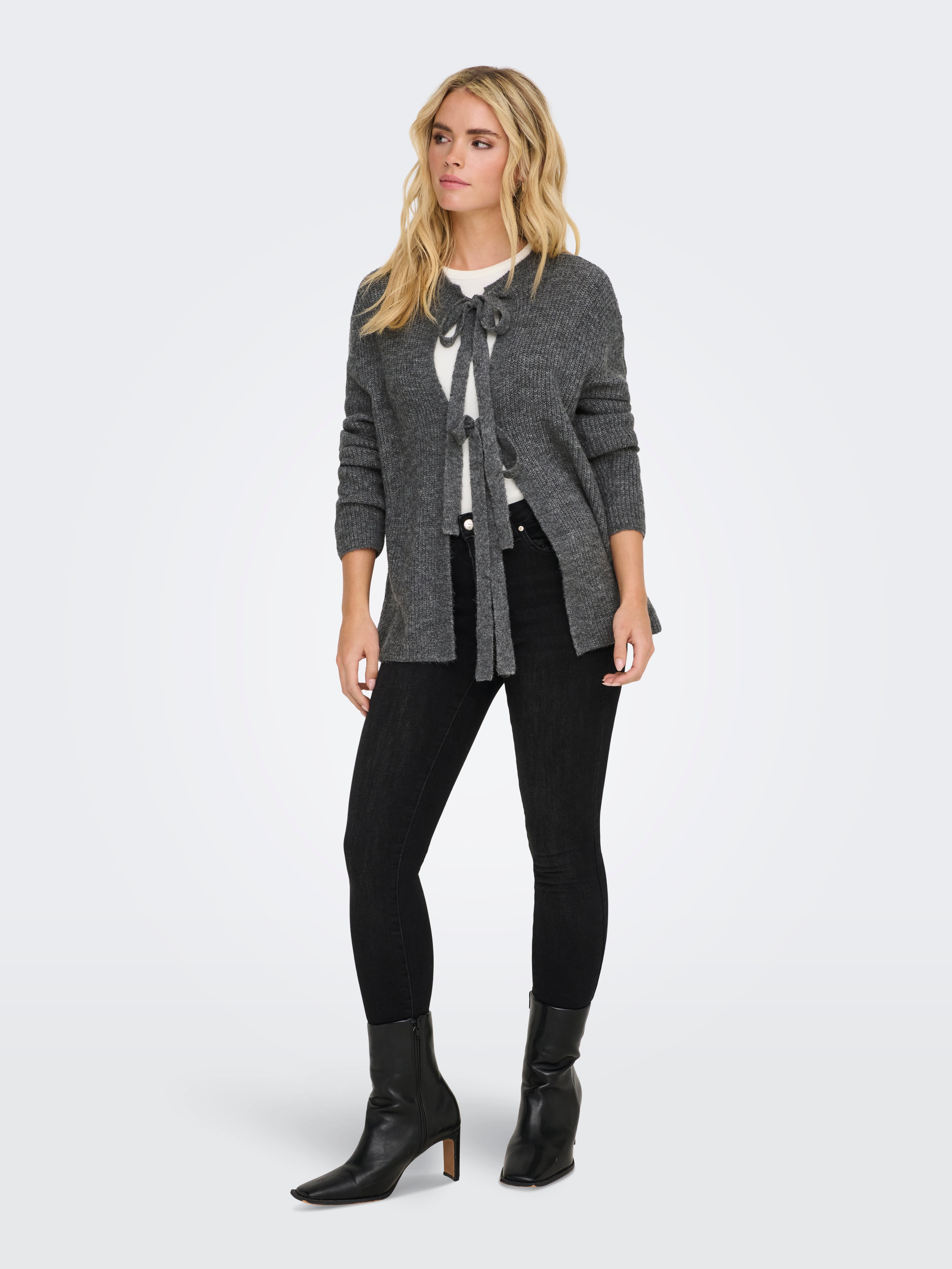 JDYDREA Strickjacke Dark Grey Melange