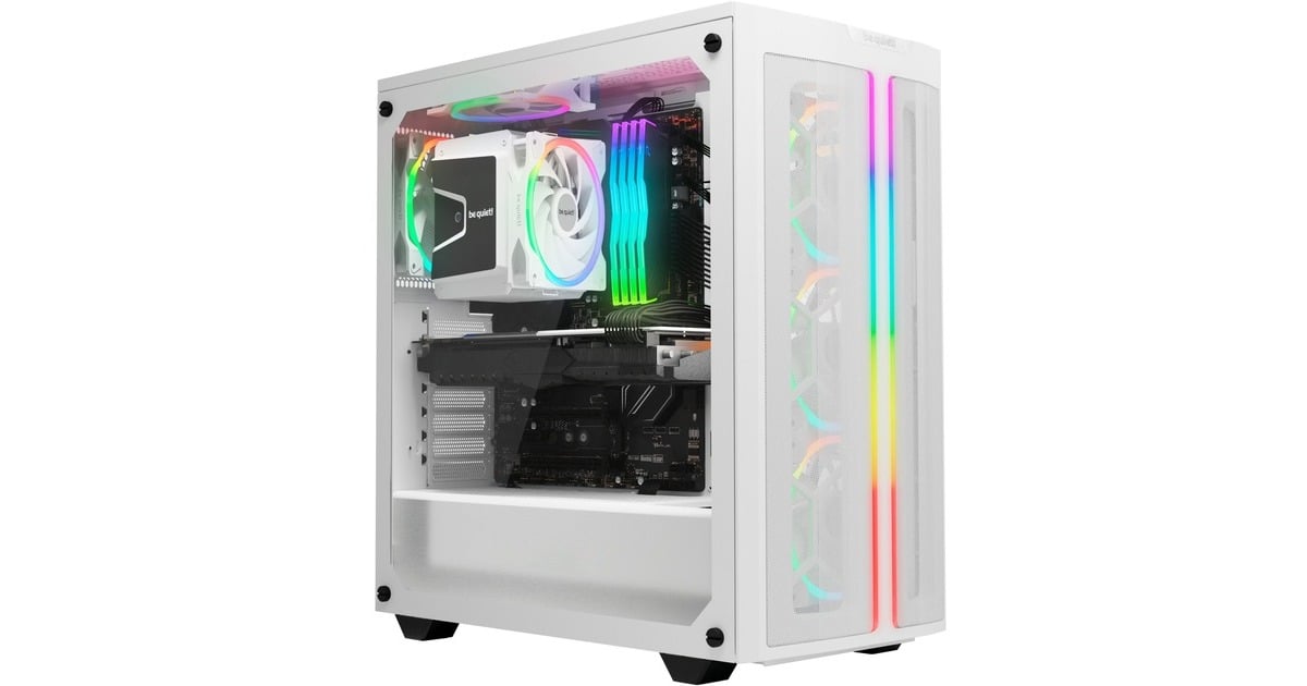 be quiet!Light Wings PWM RGB case fans  (Wit, 3 stuks, 140 x 140 x 25 mm, Incl. controller)
