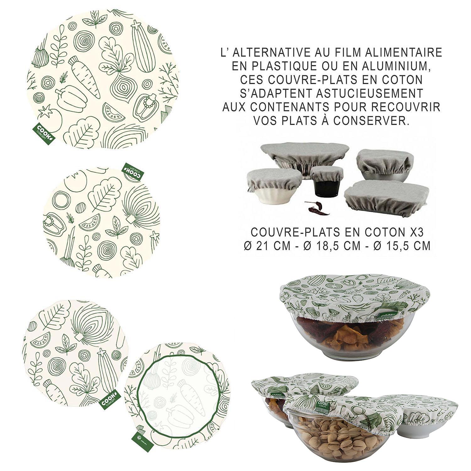 COUVERCLE EN TISSU REUTILISABLE X3