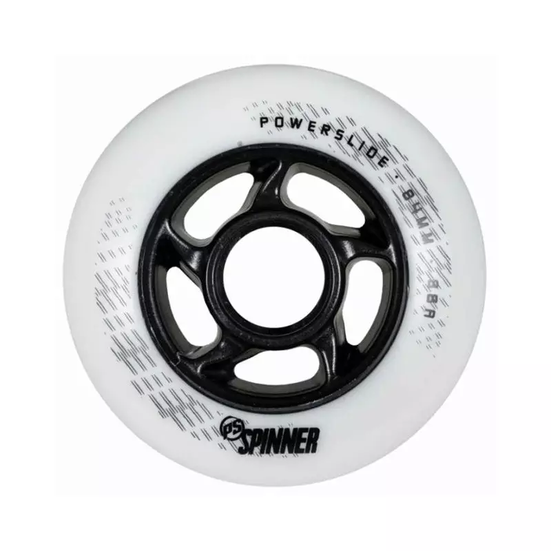 Roue roller en ligne POWERSLIDE Spinner 84mm/85a, white, 4-Pack