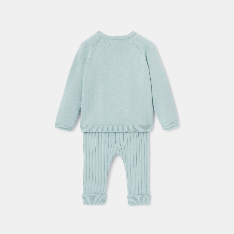 Ensemble en maille fine bleu naissance Absorba
