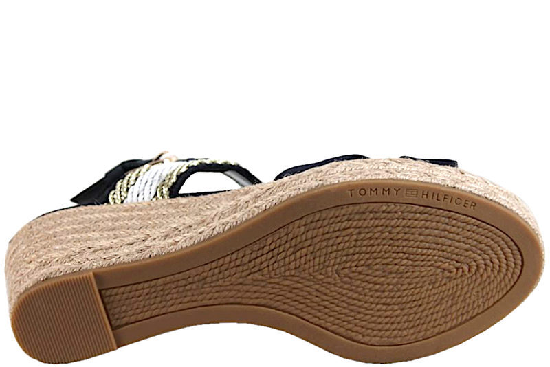 TOMMY HILFIGER GOLDEN WEBBING SANDAL MED HÆL