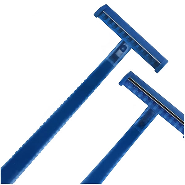 Ampri Einmalrasier<br>100 Stück, einschneidig mit Klingenschutz blau