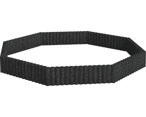 Zandbak en bloemperkrand palissade terrasoft 100 x 8 x 27,5 cm zwart