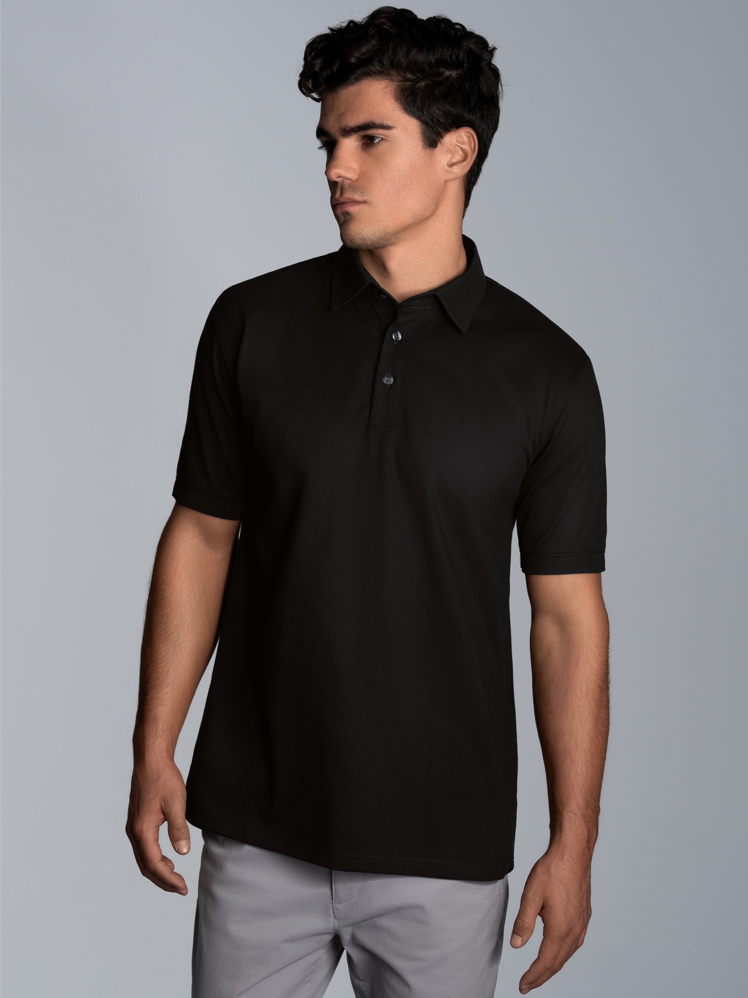 Business-Poloshirt Schwarz