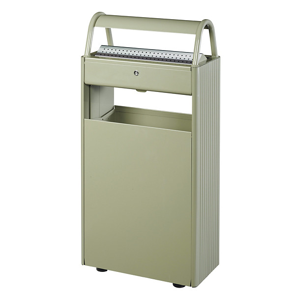 Poubelle avec cendrier Rossignol Kopa sur pied 60 L / 12 L gris ciment