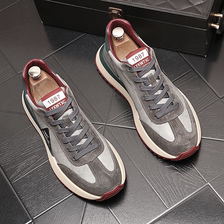 Mr Ozera - Nummering Color Block Platform Sneakers