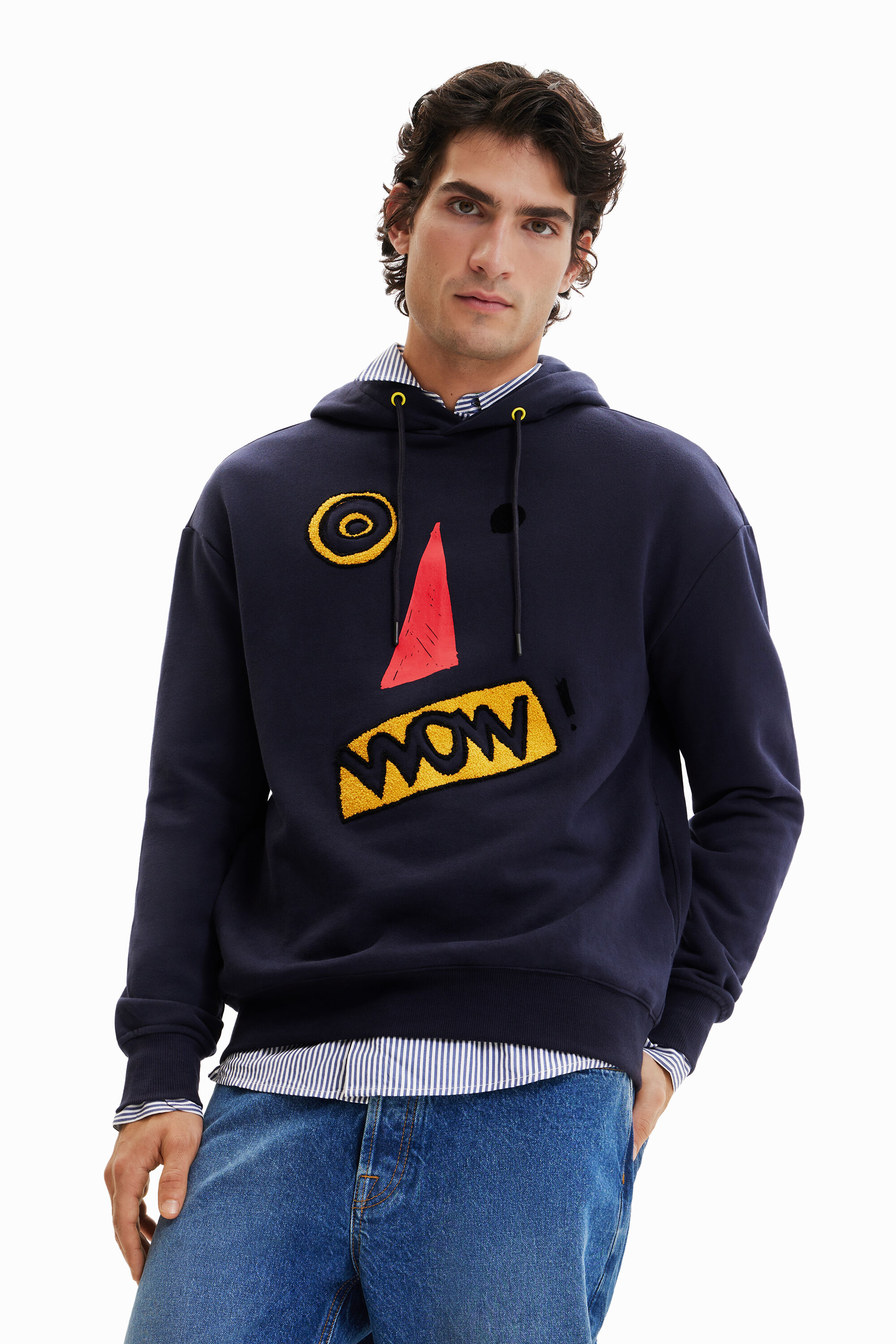 Sweat-shirt capuche visage arty