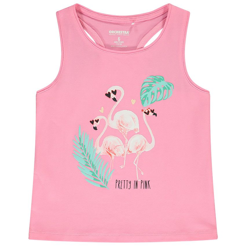 Débardeur en jersey avec print fantaisie pour fille - Multicolore