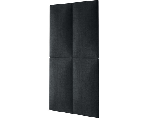 Kingston wandkussen, grijs, geweven look, 30 x 60 cm