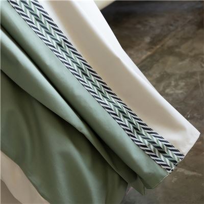 Linge de lit percale parements et galon