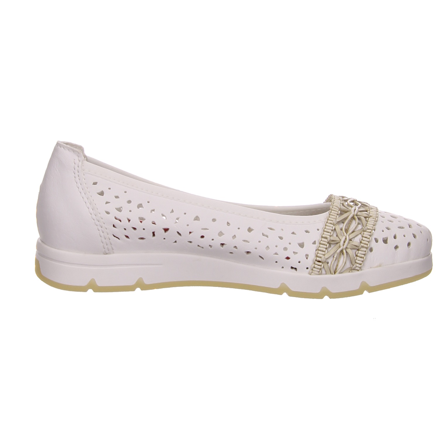 Rieker Ballerina weiß weiss/weiss kombi