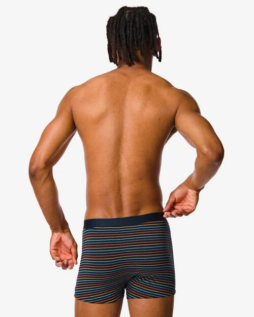 3 boxers courts homme coton stretch pois bleu foncé