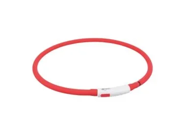 Trixie Flash lysring USB, silicone, XS–XL: 70 cm/ø 10 mm, royal