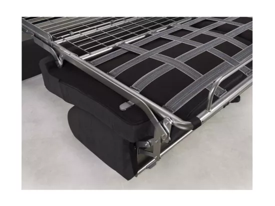 Canapé convertible express style industriel MADAGASCAR 140 cm matelas 16 cm microfibre club vintage