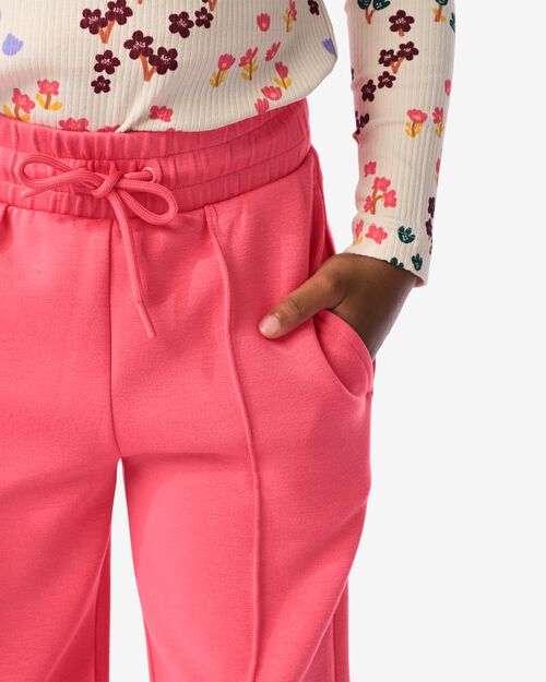 pantalon enfant avec couture décorative rose