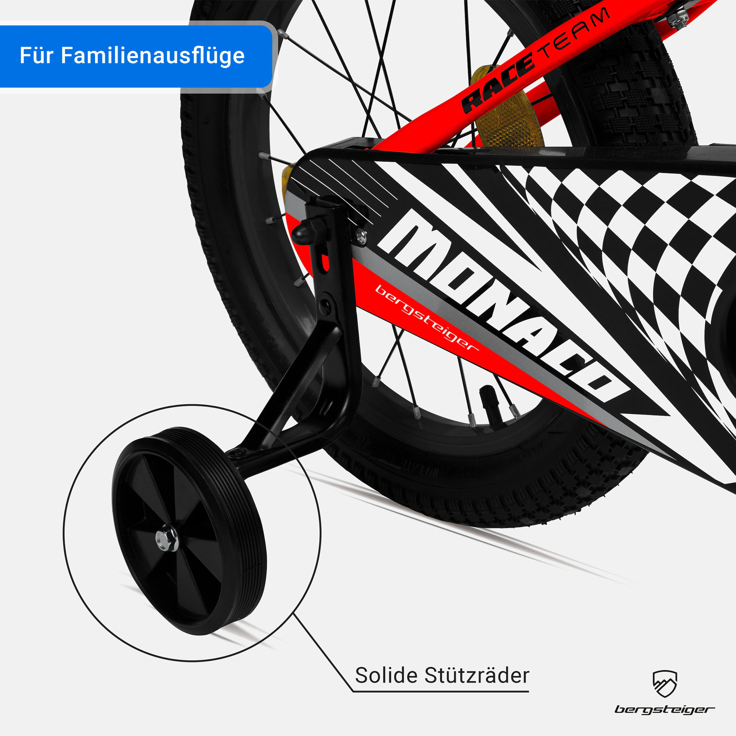 Bergsteiger Kinderfahrrad Monaco 20 Zoll | racing red