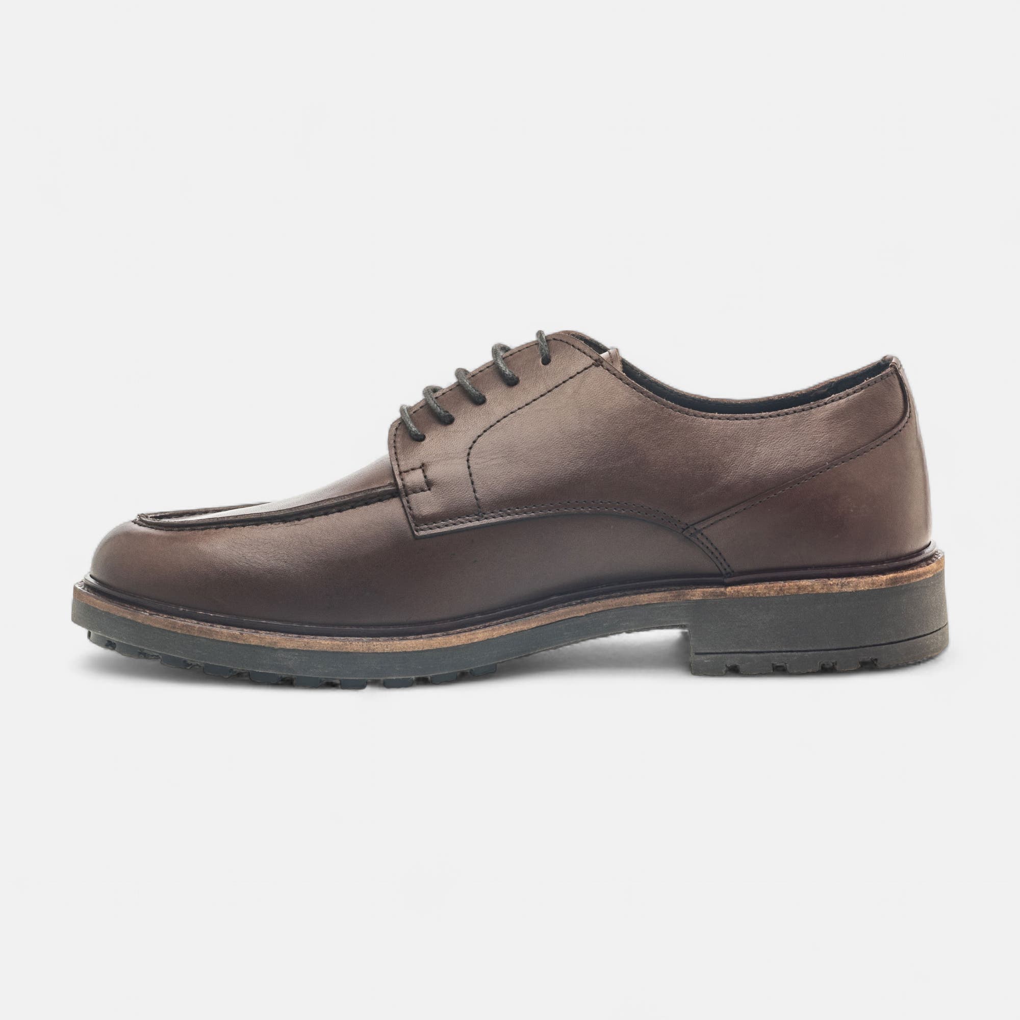 Derbies Homme en cuir marron