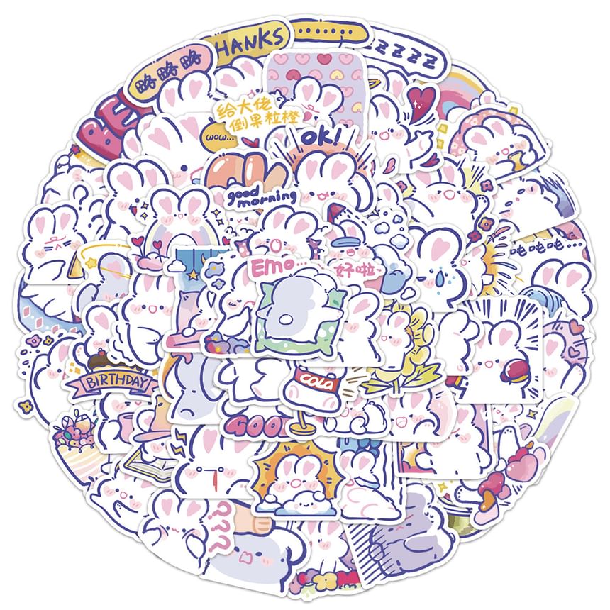 Jun's Journal - Konijnensticker (verschillende ontwerpen) / Set