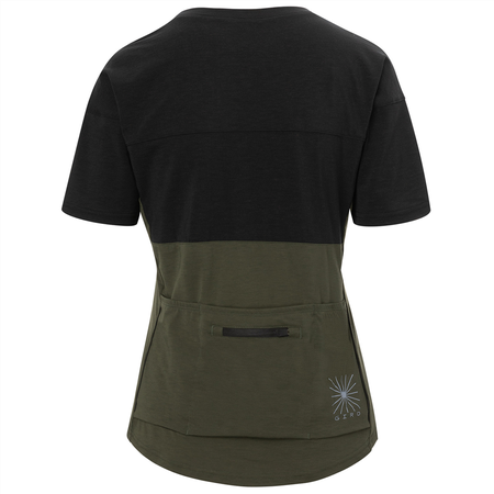RIDE Damen-Gravel-Kurzarmshirt  blacktrail green  S