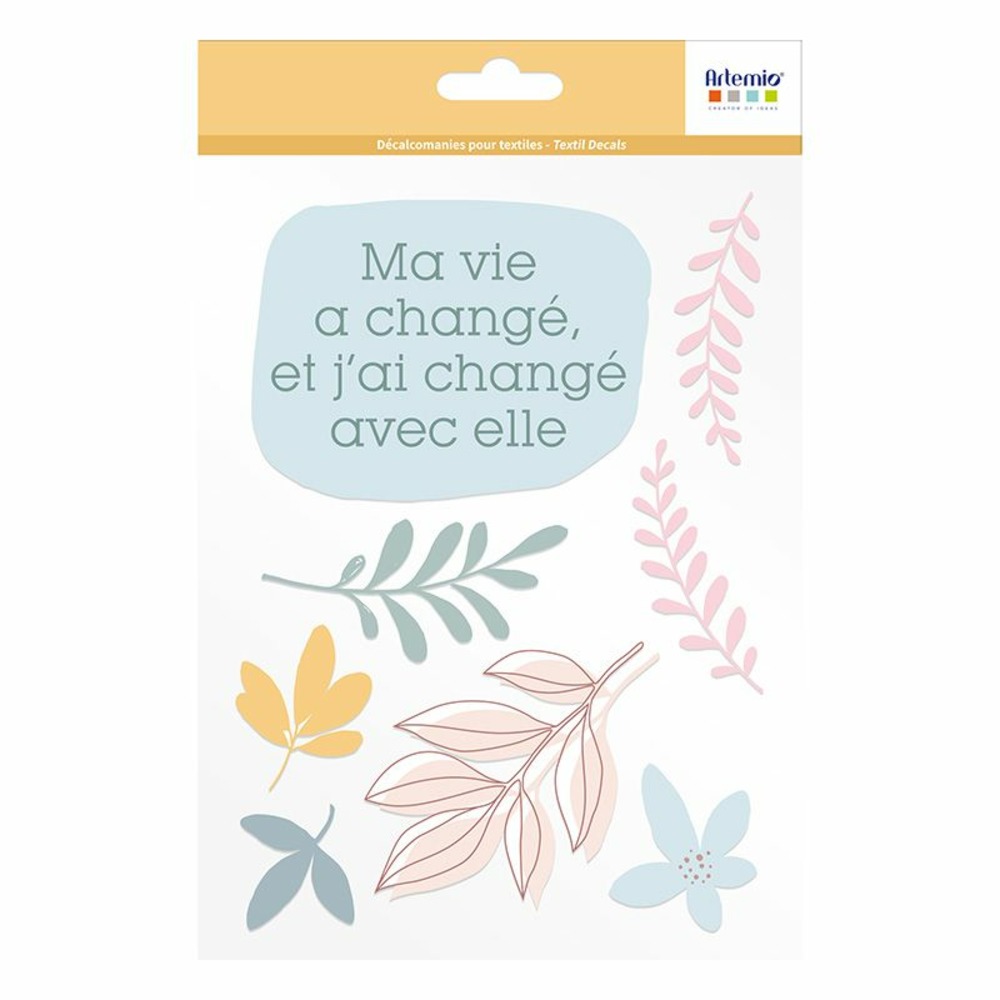 Transfert textile thermocollant a5 slow life - ma vie