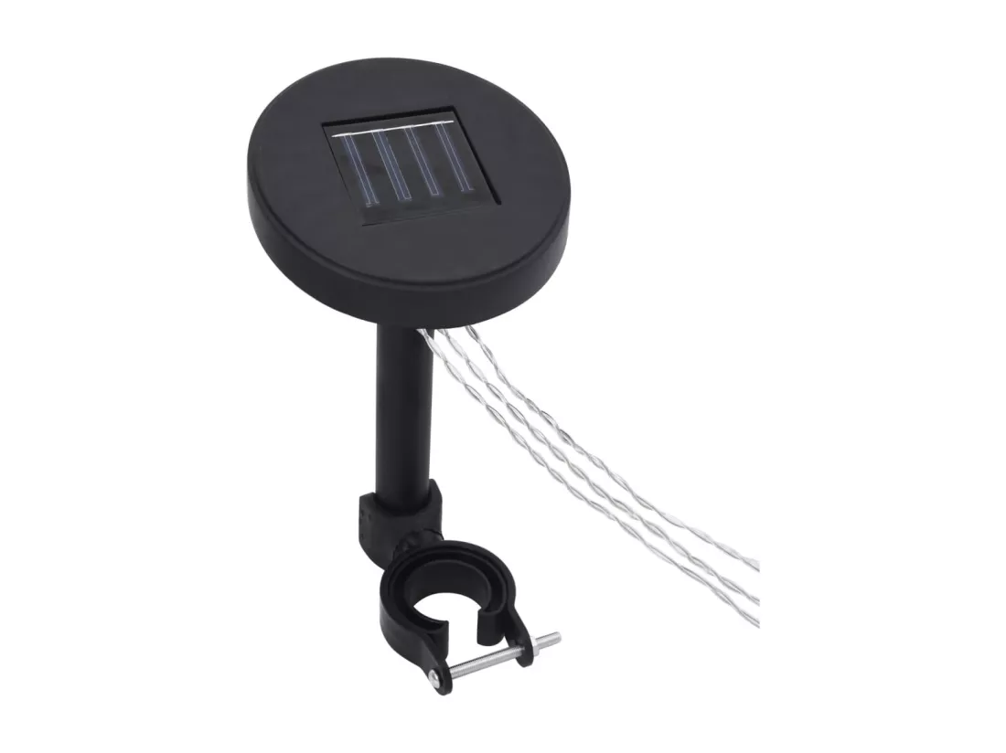 Tonnelle avec guirlande lumineuse à LED 4x3 m Crème Aluminium