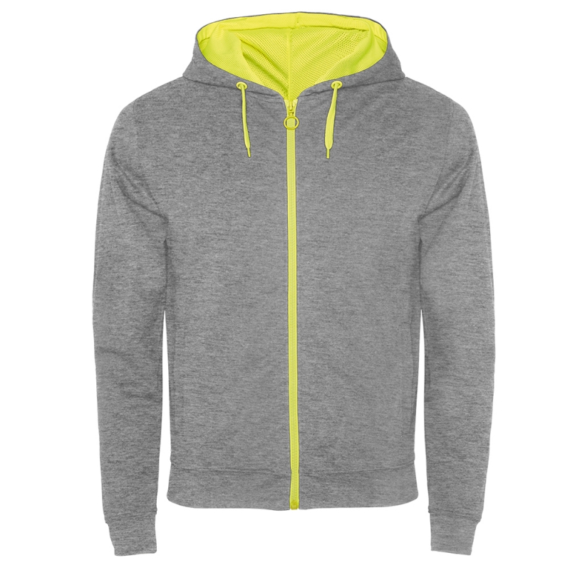 Roly R1105 - FUJI Veste à Capuche Fluorescente avec Zip