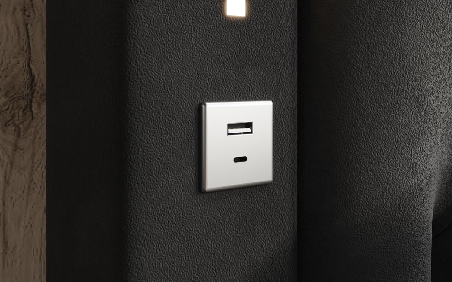 Designer Polsterbett Relina 180x200 inkl. RGB-Beleuchtung, USB-Anschluss und Stauraum | Bezug: Samt | Farbe: Schwarz